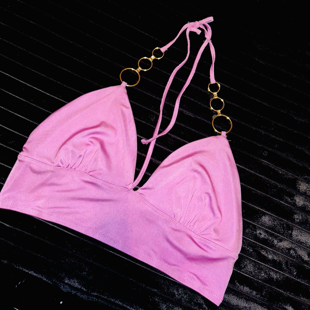 Purple Halter Neck Crop Top 💜